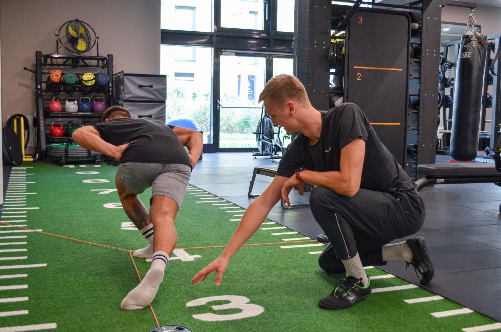Balancetest Physiotherapie nach Kreuzbandriss